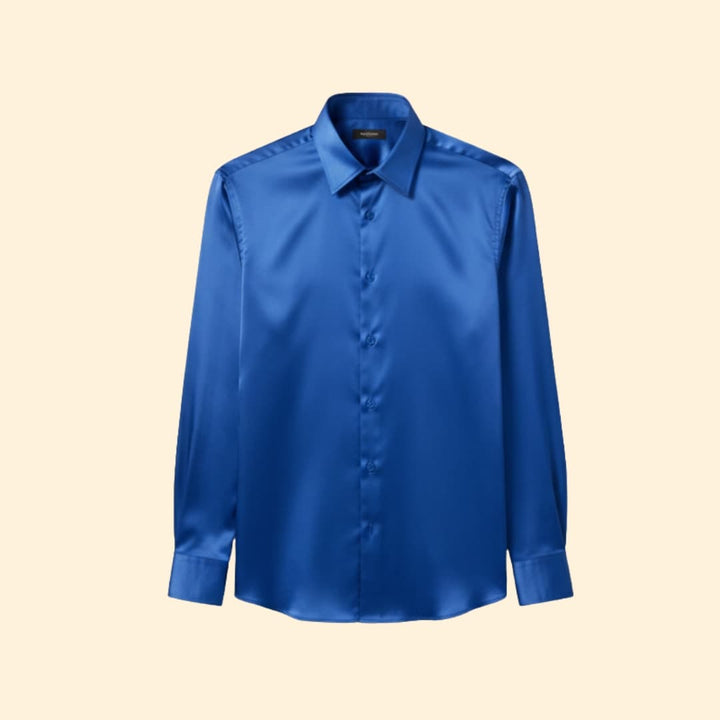 Men’s Button-Down Shirt with Satin Finish