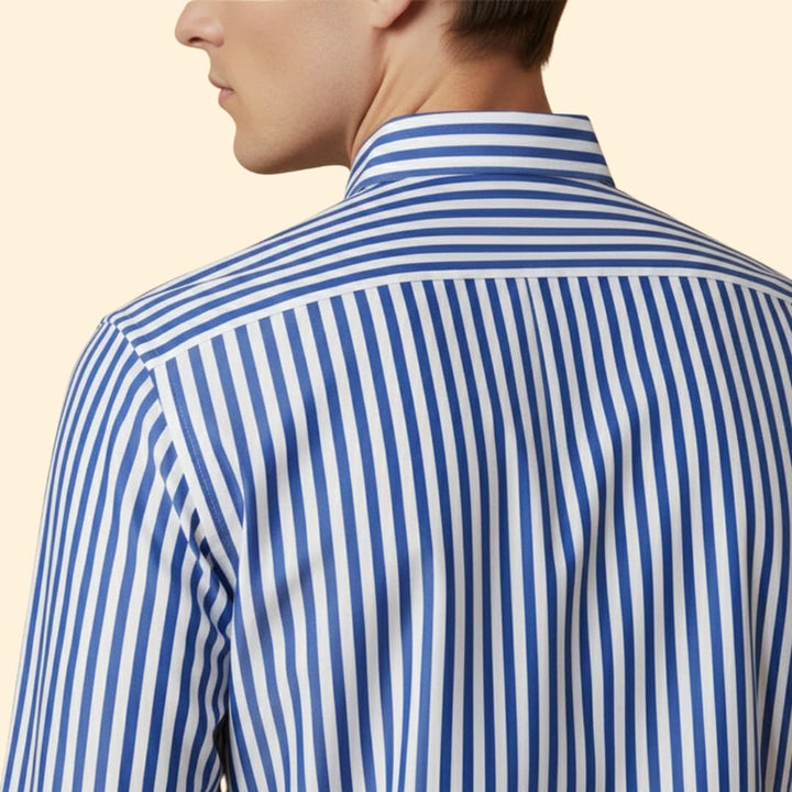 Men’s Button-Down Shirt with Striped Pattern