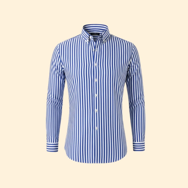 Men’s Button-Down Shirt with Striped Pattern