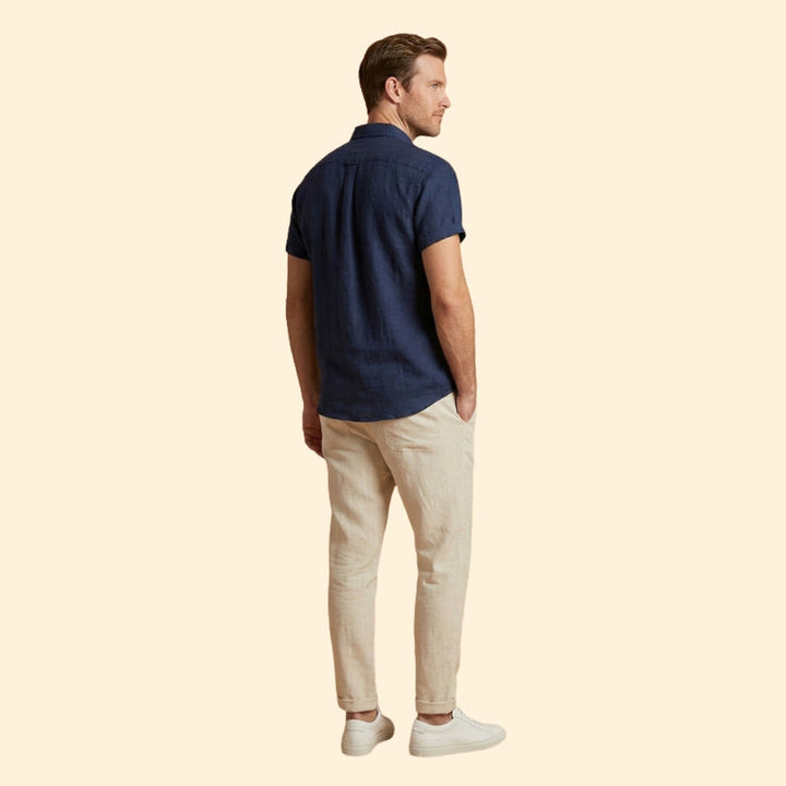 Men’s Button-Up Shirt and Drawstring Pants Set