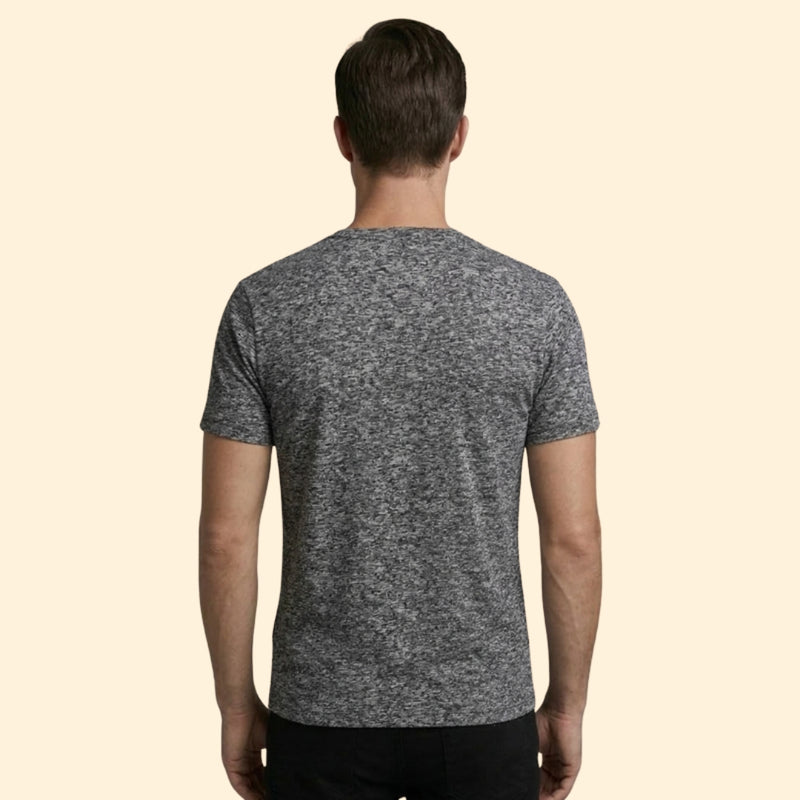 Men’s Buttoned Neck T-Shirt with Short Sleeves