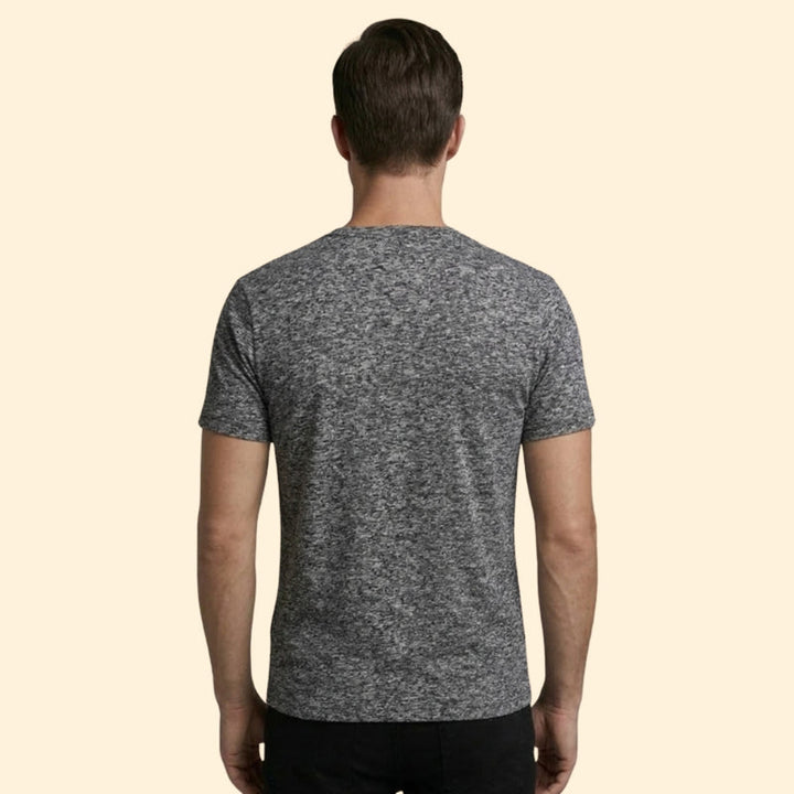 Men’s Buttoned Neck T-Shirt with Short Sleeves