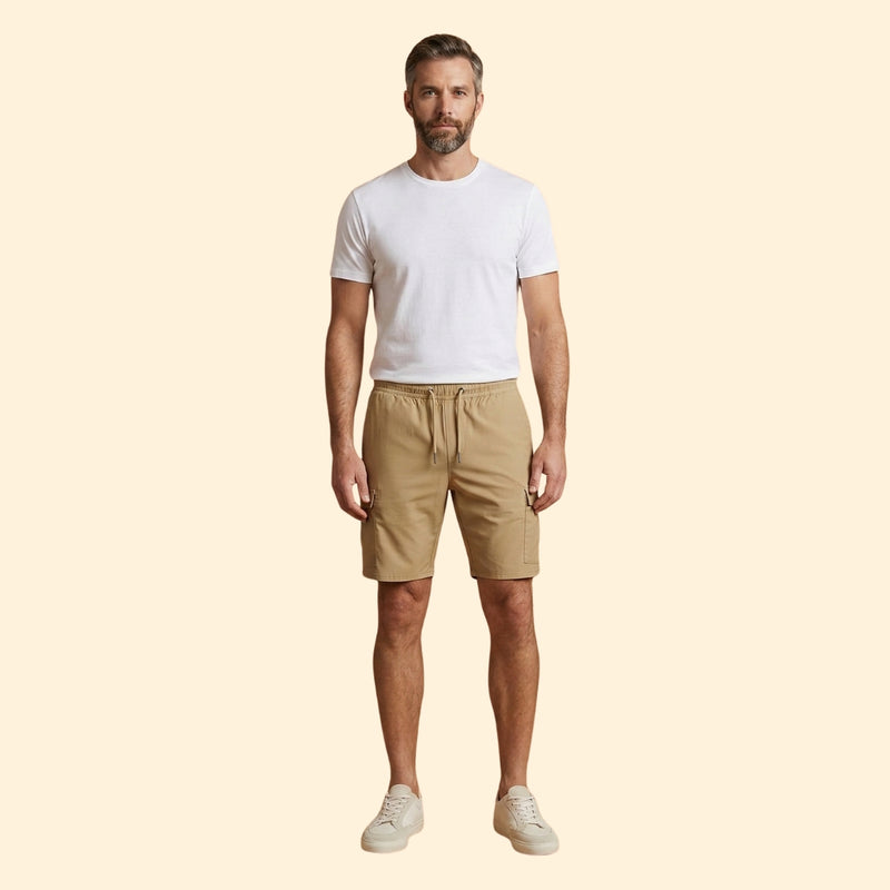 Men's Cargo Shorts with Drawstring Waistband