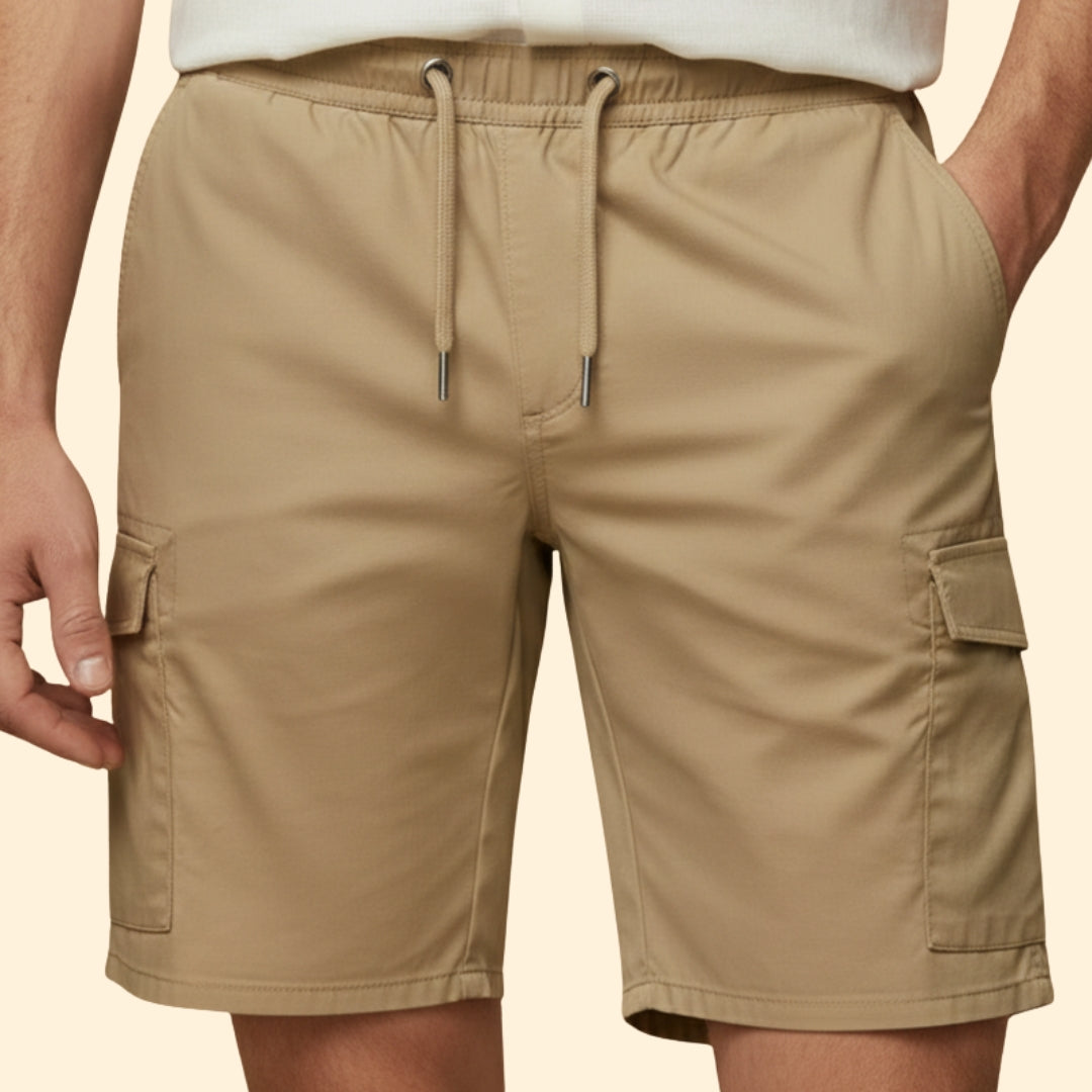 Men's Cargo Shorts with Drawstring Waistband