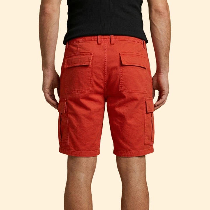 Men's Cargo Shorts with Flap Pockets and Drawstring