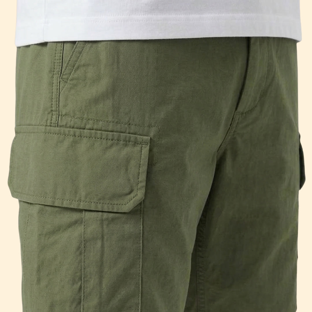 Men’s Cargo Shorts with Pockets and Drawstring