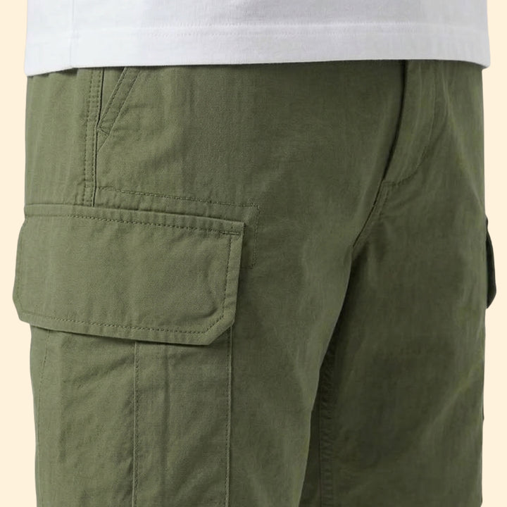 Men’s Cargo Shorts with Pockets and Drawstring