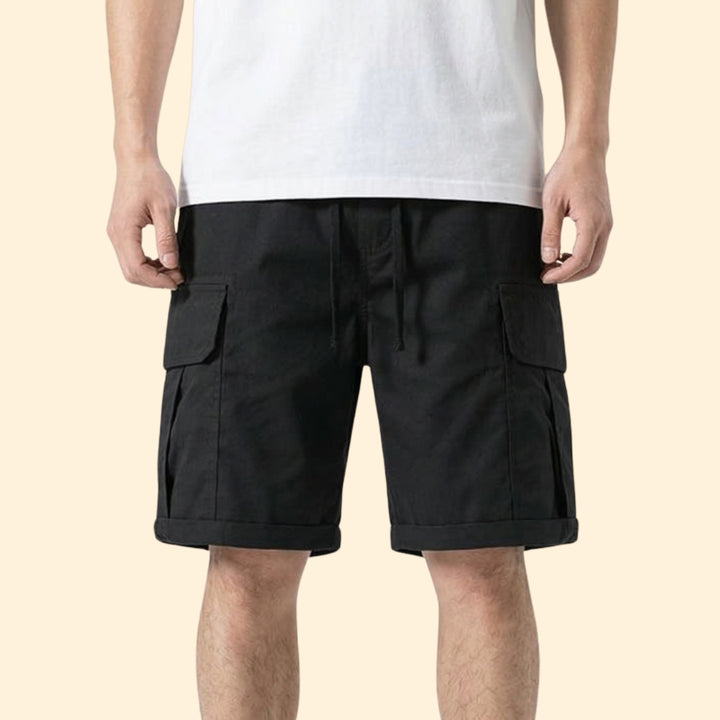 Men’s Cargo Shorts with Pockets and Drawstring