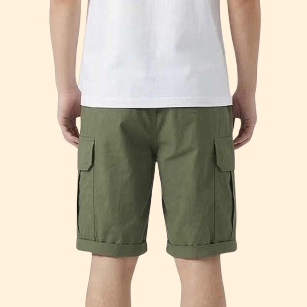 Men’s Cargo Shorts with Pockets and Drawstring