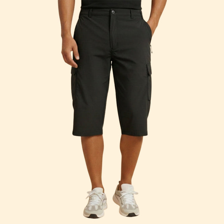 Men’s Cargo Shorts with Zip and Button Closure