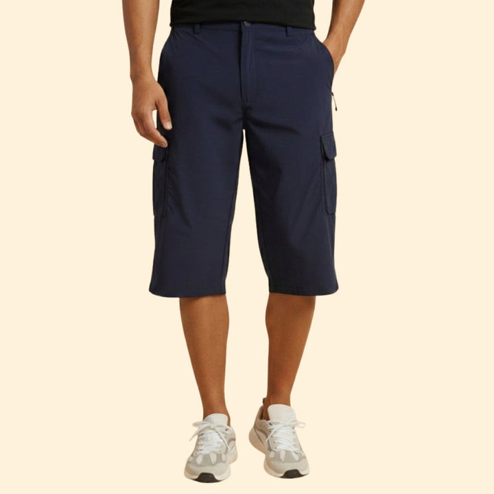 Men’s Cargo Shorts with Zip and Button Closure