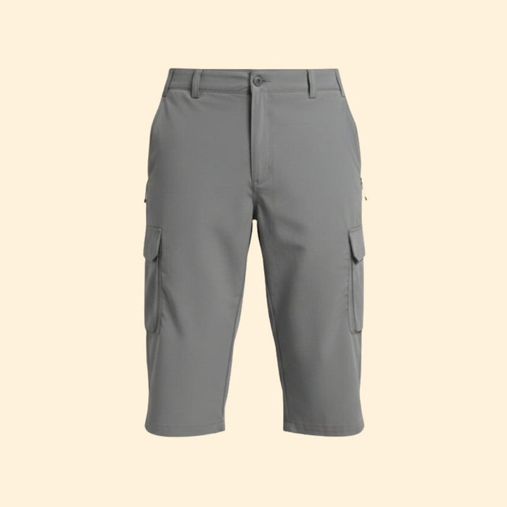 Men’s Cargo Shorts with Zip and Button Closure