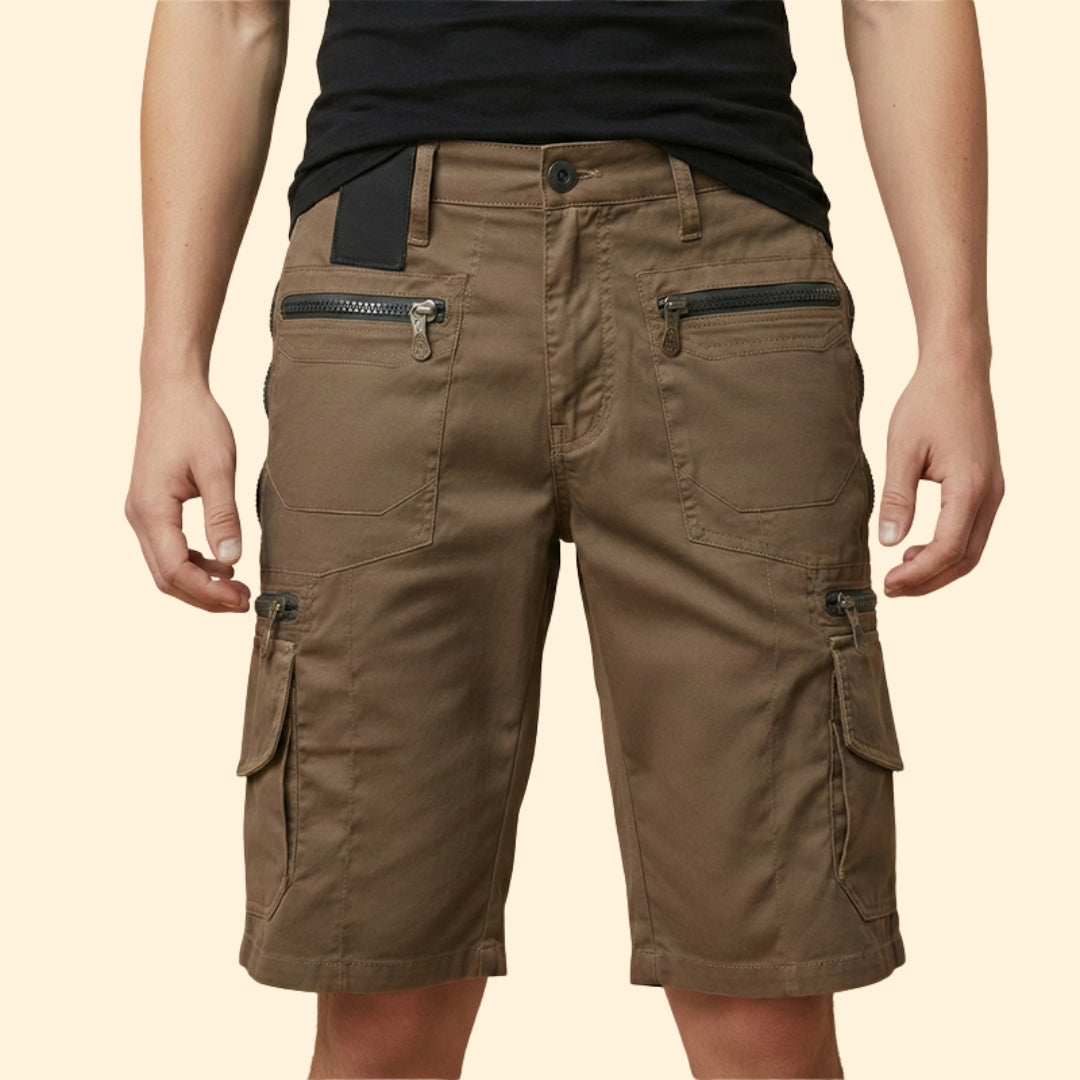 Men's Cargo Shorts with Zipper Pockets