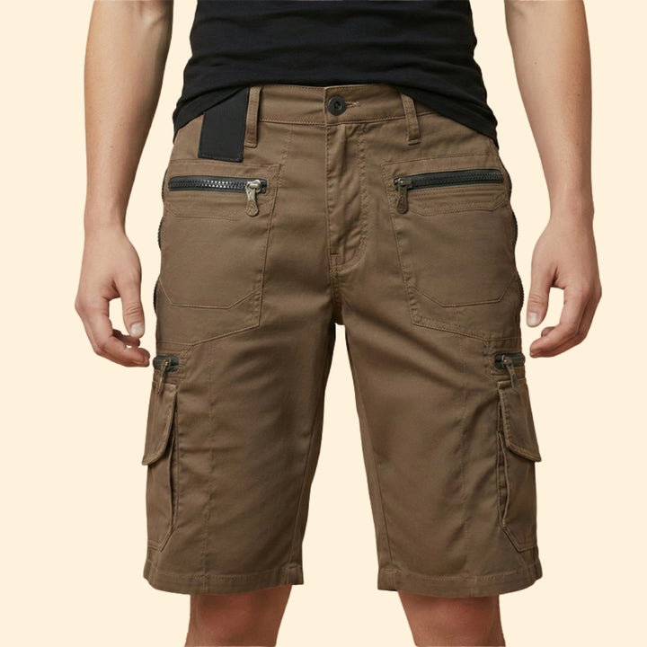 Men's Cargo Shorts with Zipper Pockets