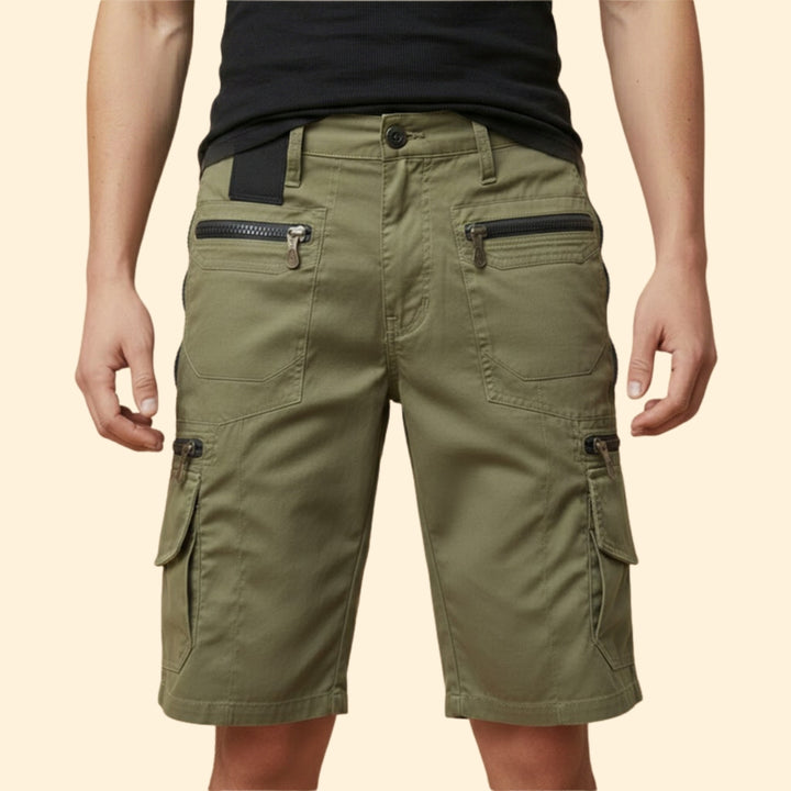 Men's Cargo Shorts with Zipper Pockets