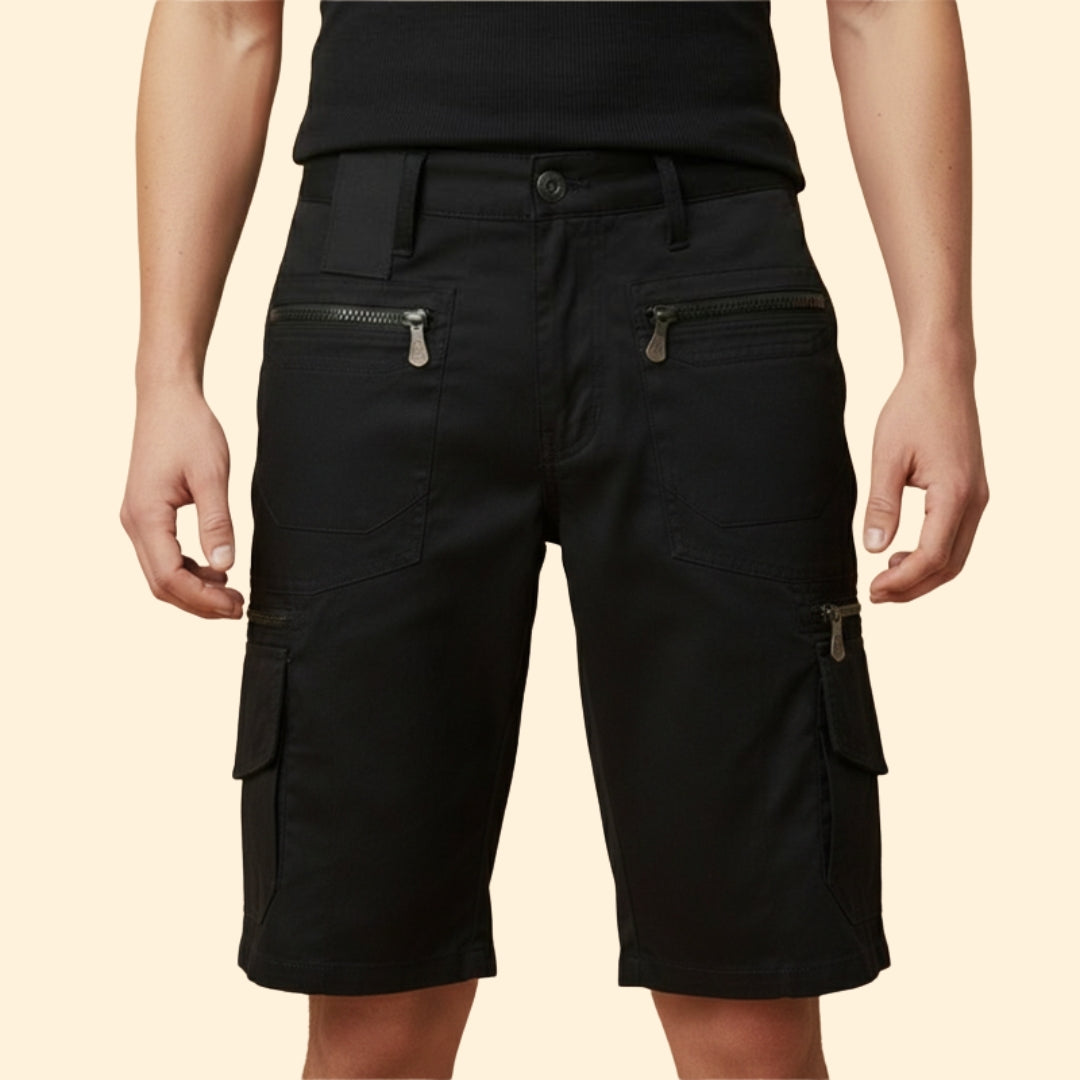 Men's Cargo Shorts with Zipper Pockets