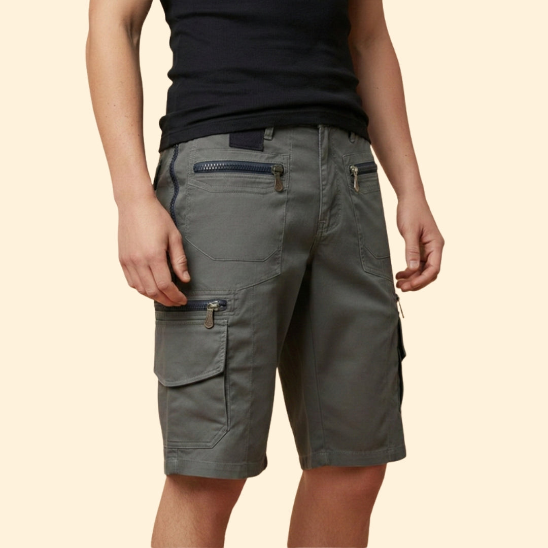 Men's Cargo Shorts with Zipper Pockets