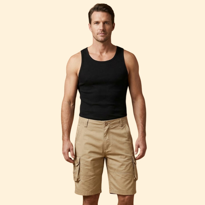 Men’s Casual Cargo Shorts with Adjustable Waist