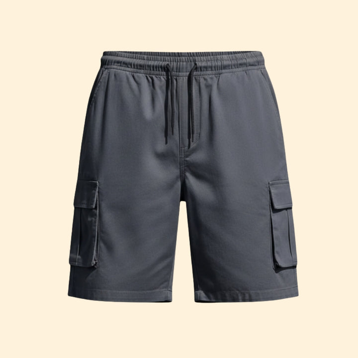Men's Casual Cargo Shorts with Elastic Waistband
