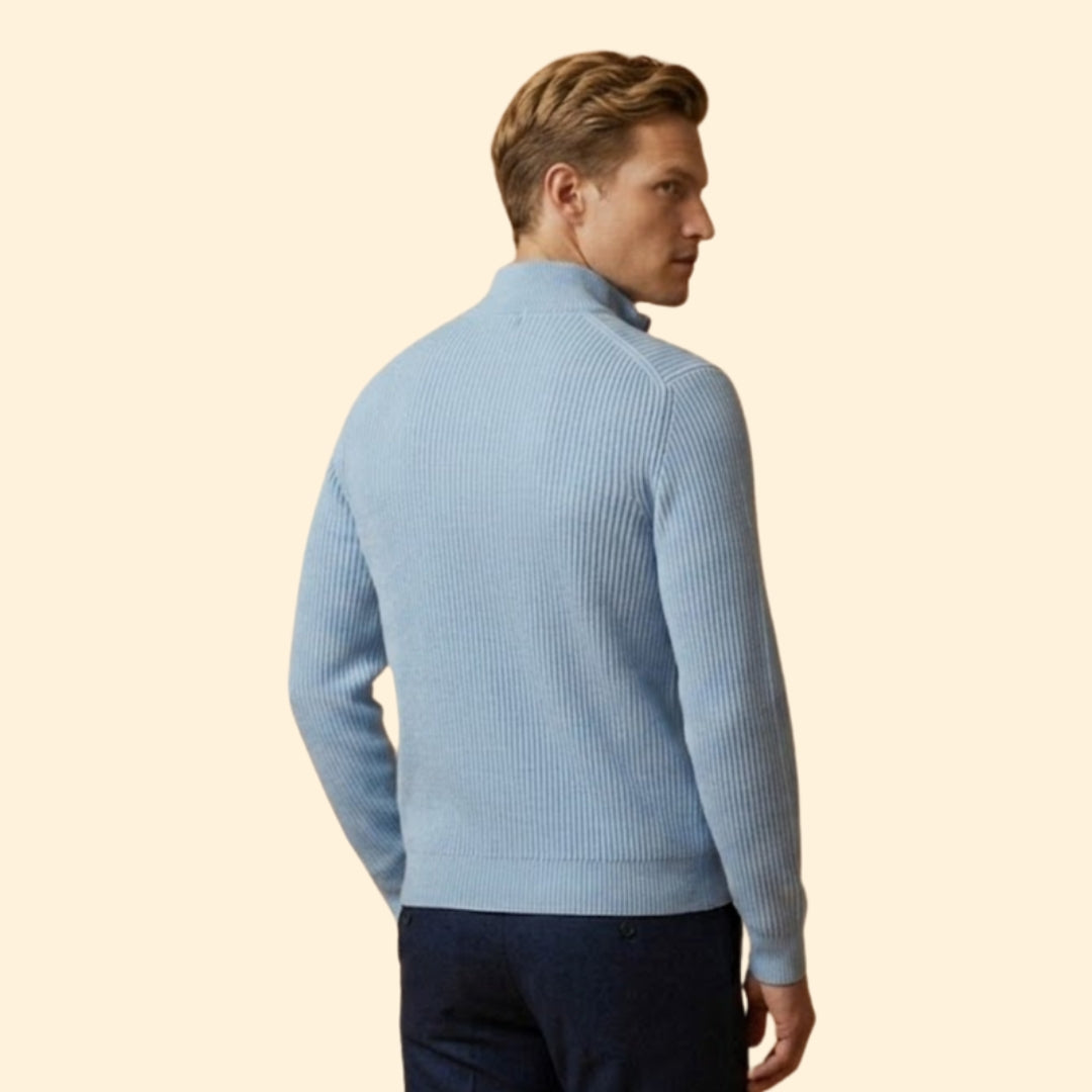 Men’s Casual Knitwear with Quarter-Zip Closure