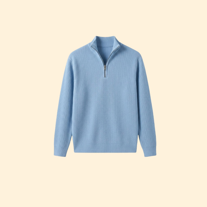 Men’s Casual Knitwear with Quarter-Zip Closure