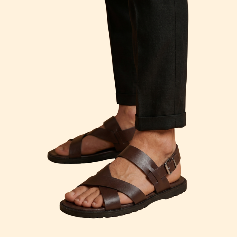 Men’s Casual Sandals with Adjustable Heel Strap