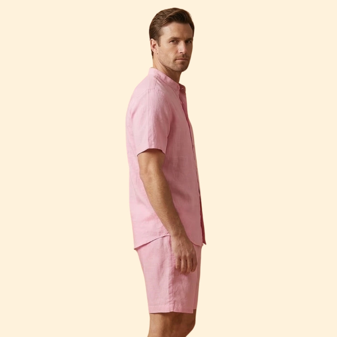 Men’s Casual Set with Button Shirt