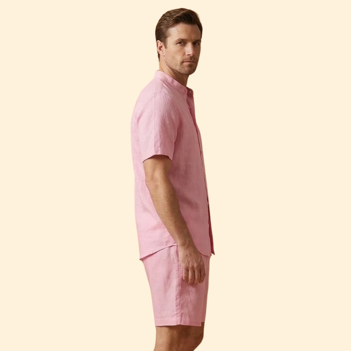 Men’s Casual Set with Button Shirt