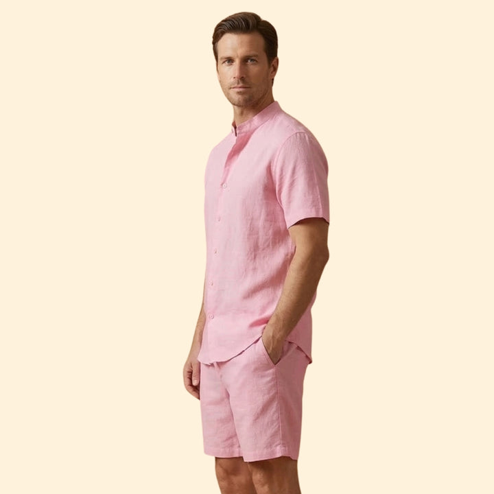 Men’s Casual Set with Button Shirt