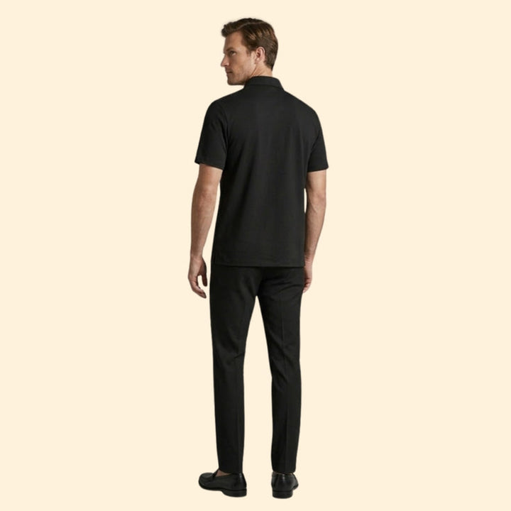 Men’s Casual Shirt and Drawstring Trousers Set