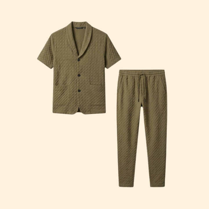 Men’s Casual Shirt and Jogger Pants Set