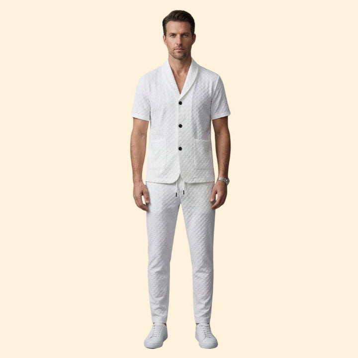 Men’s Casual Shirt and Jogger Pants Set