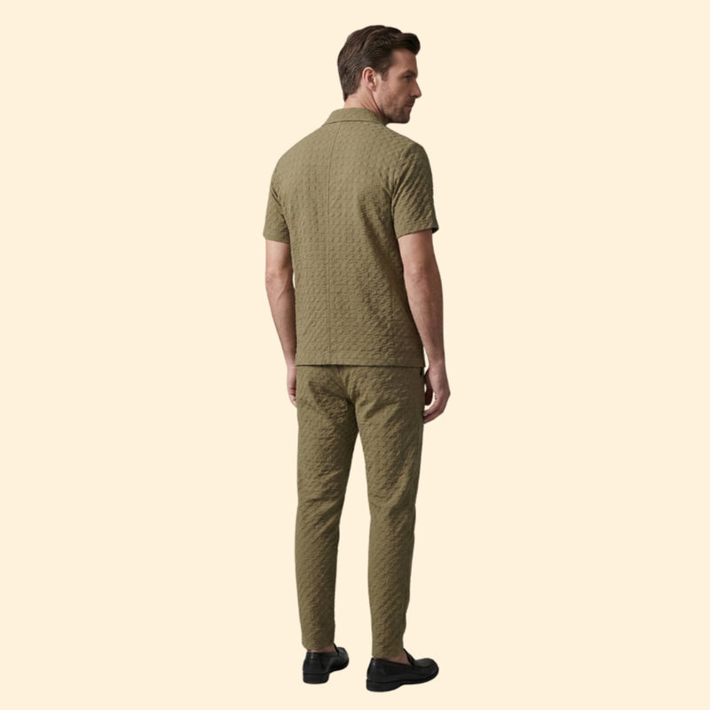 Men’s Casual Shirt and Jogger Pants Set