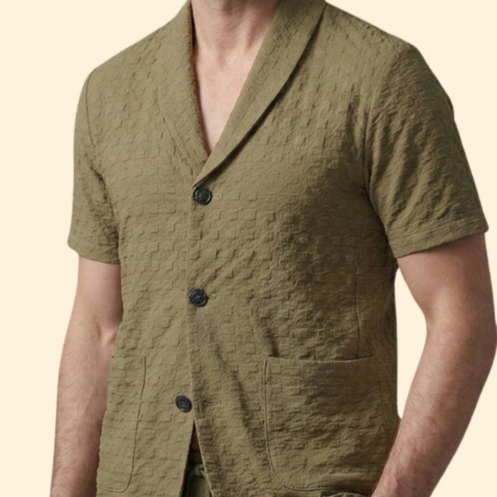 Men’s Casual Shirt and Jogger Pants Set