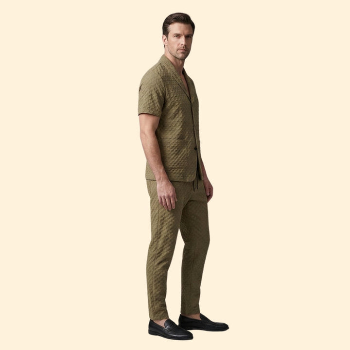 Men’s Casual Shirt and Jogger Pants Set