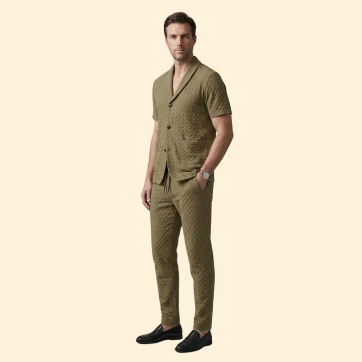 Men’s Casual Shirt and Jogger Pants Set