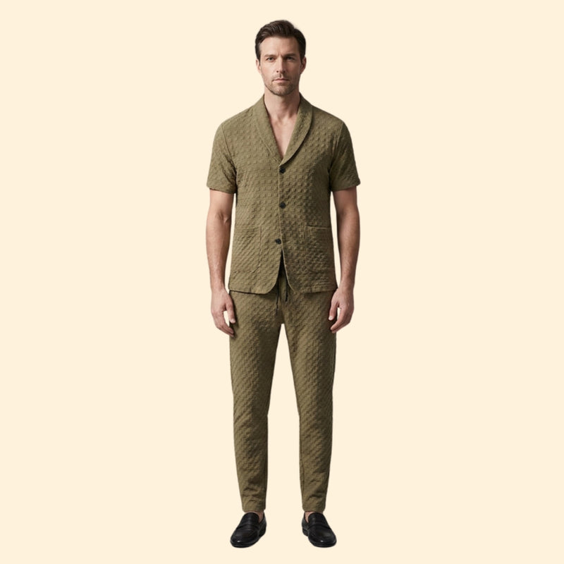 Men’s Casual Shirt and Jogger Pants Set