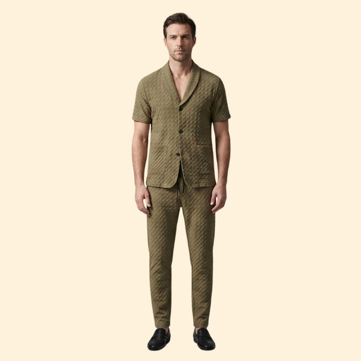 Men’s Casual Shirt and Jogger Pants Set