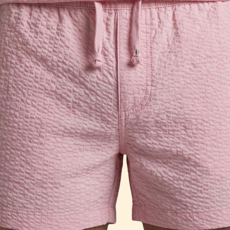 Men's Casual Shirt and Shorts Set with Pockets