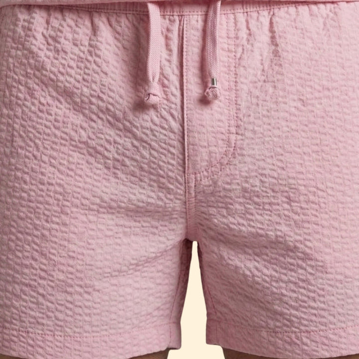 Men's Casual Shirt and Shorts Set with Pockets