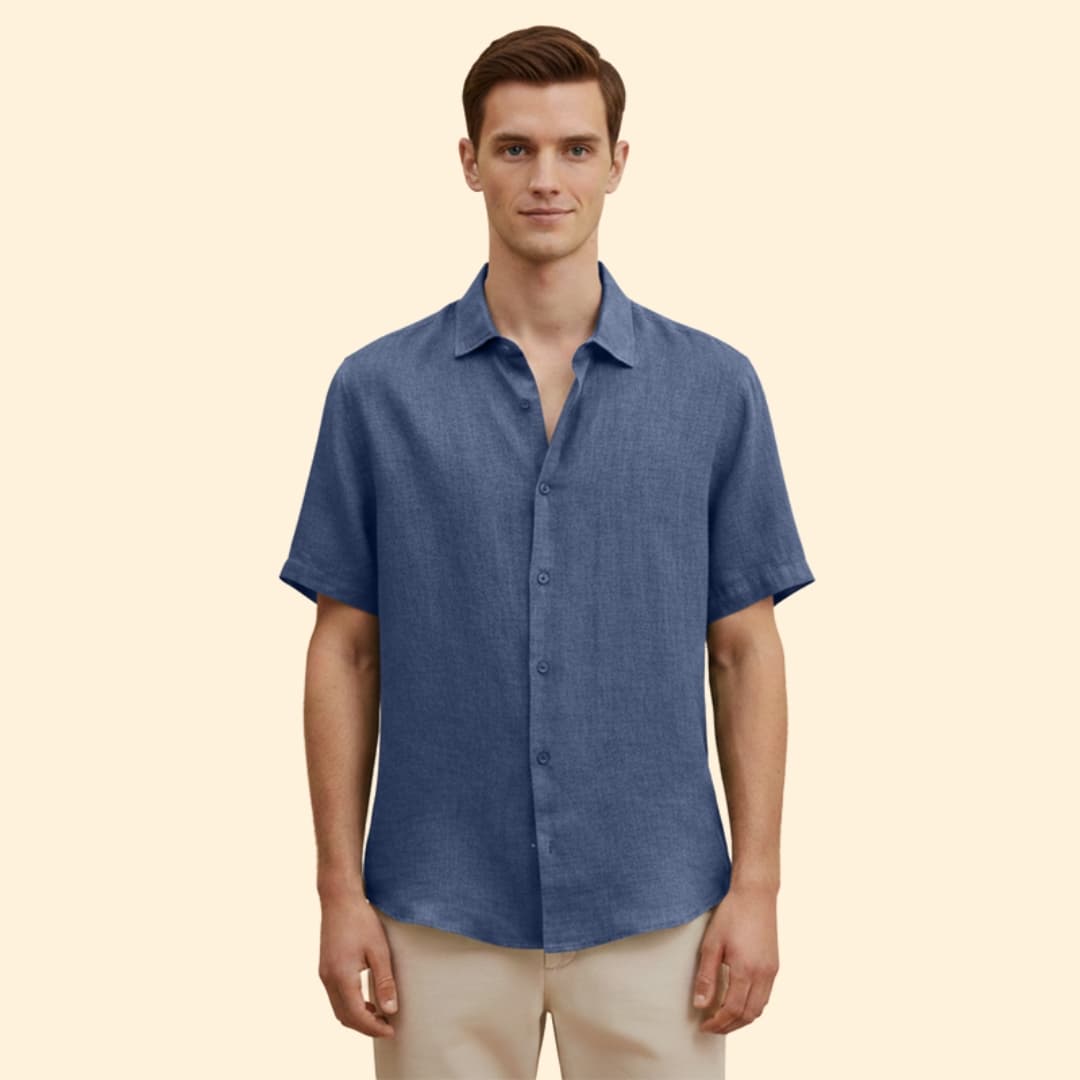 Men’s Casual Shirt with Button Down Front