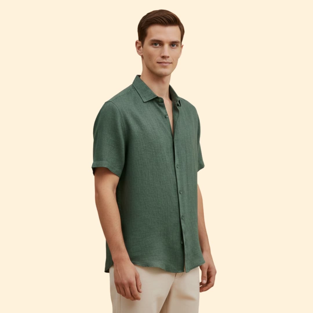 Men’s Casual Shirt with Button Down Front