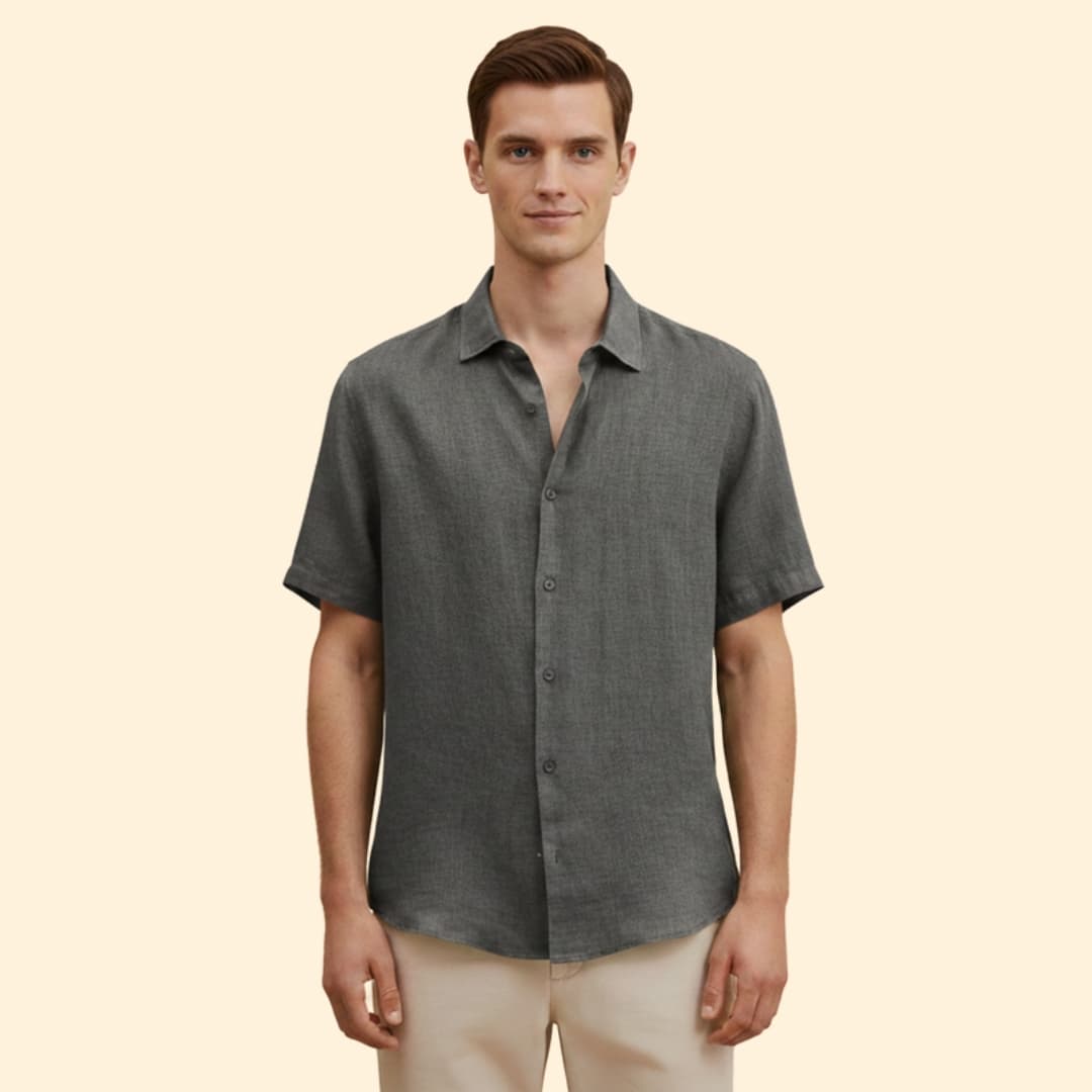Men’s Casual Shirt with Button Down Front