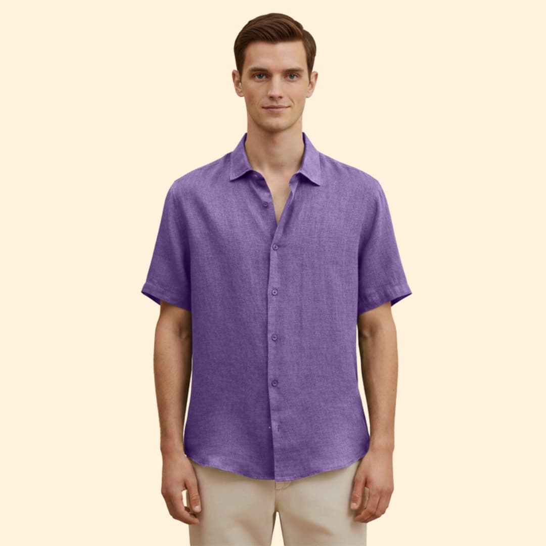 Men’s Casual Shirt with Button Down Front