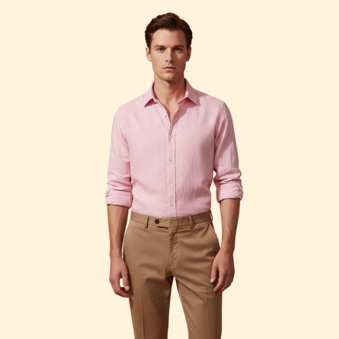 Men's Casual Shirt with Button Placket