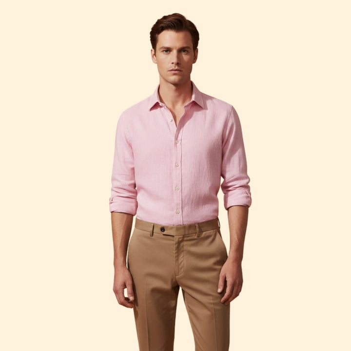 Men's Casual Shirt with Button Placket