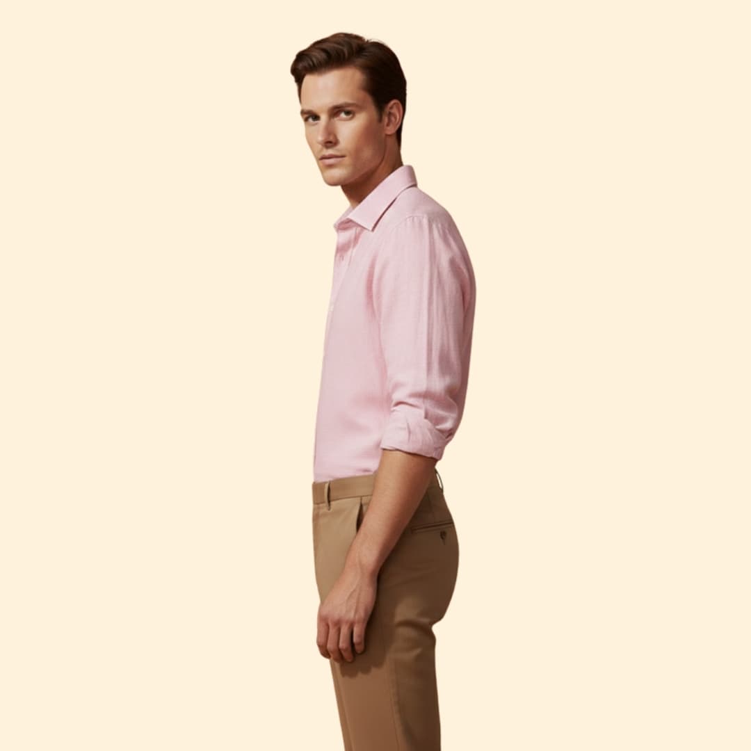 Men's Casual Shirt with Button Placket