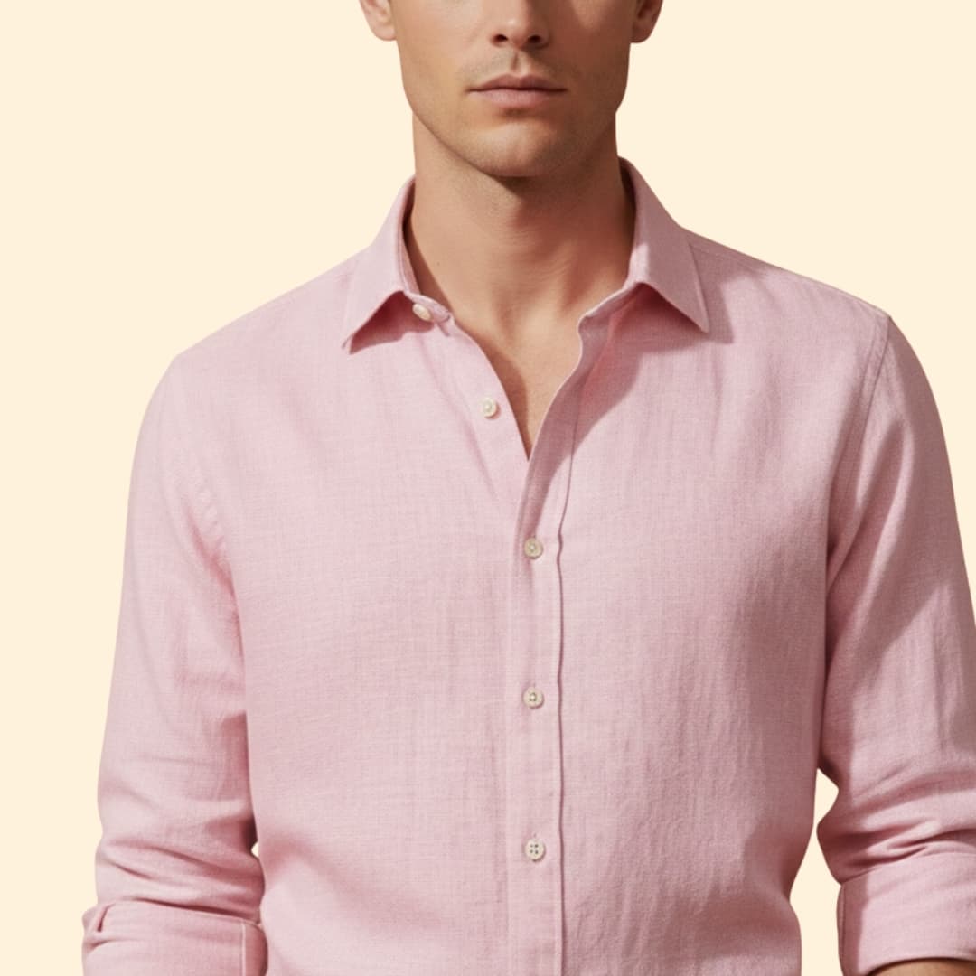Men's Casual Shirt with Button Placket