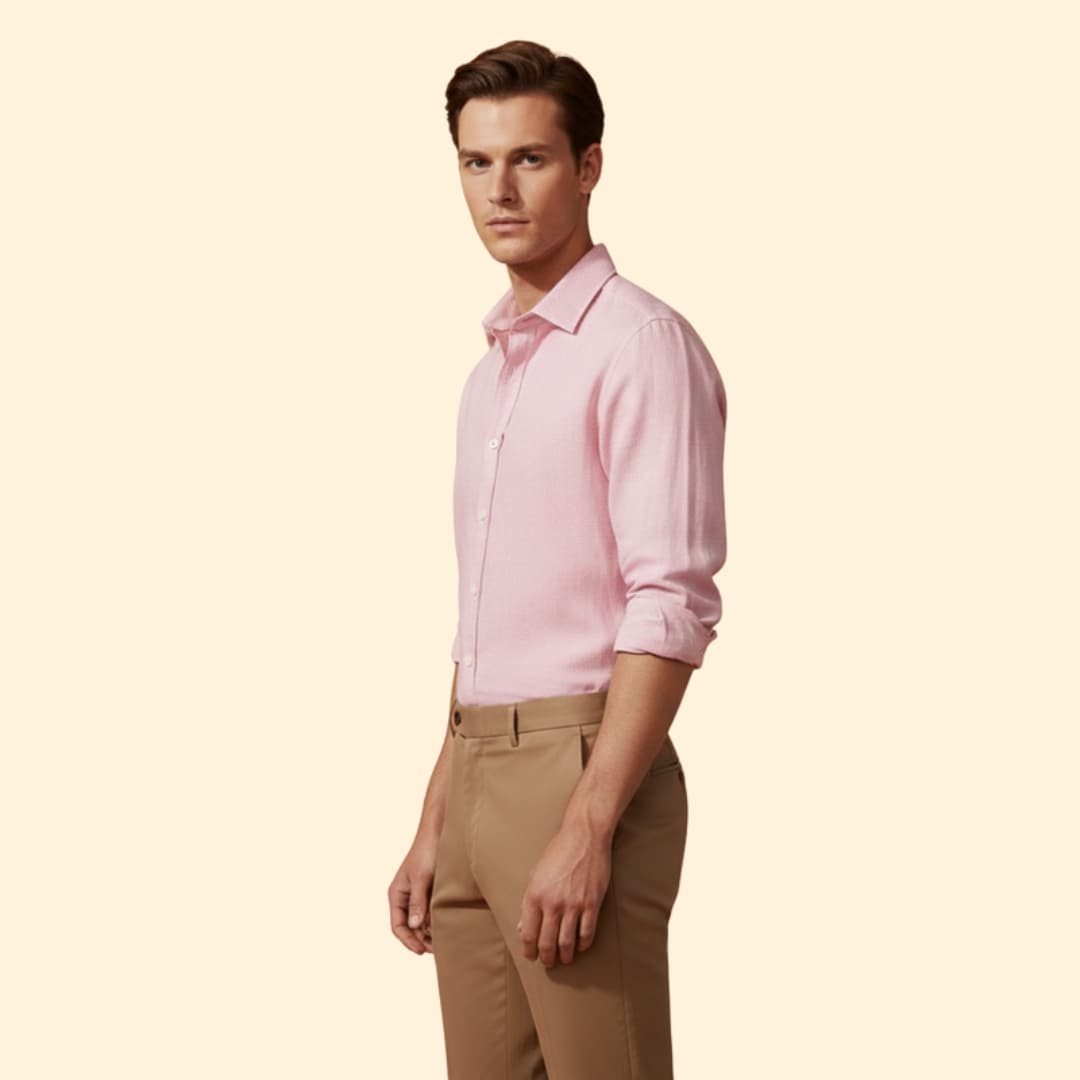 Men's Casual Shirt with Button Placket