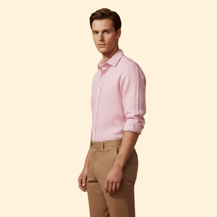 Men's Casual Shirt with Button Placket